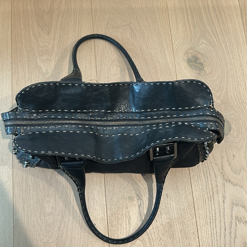 FENDI Vintage Selleria Black Spiked bag - Picture 4 of 11
